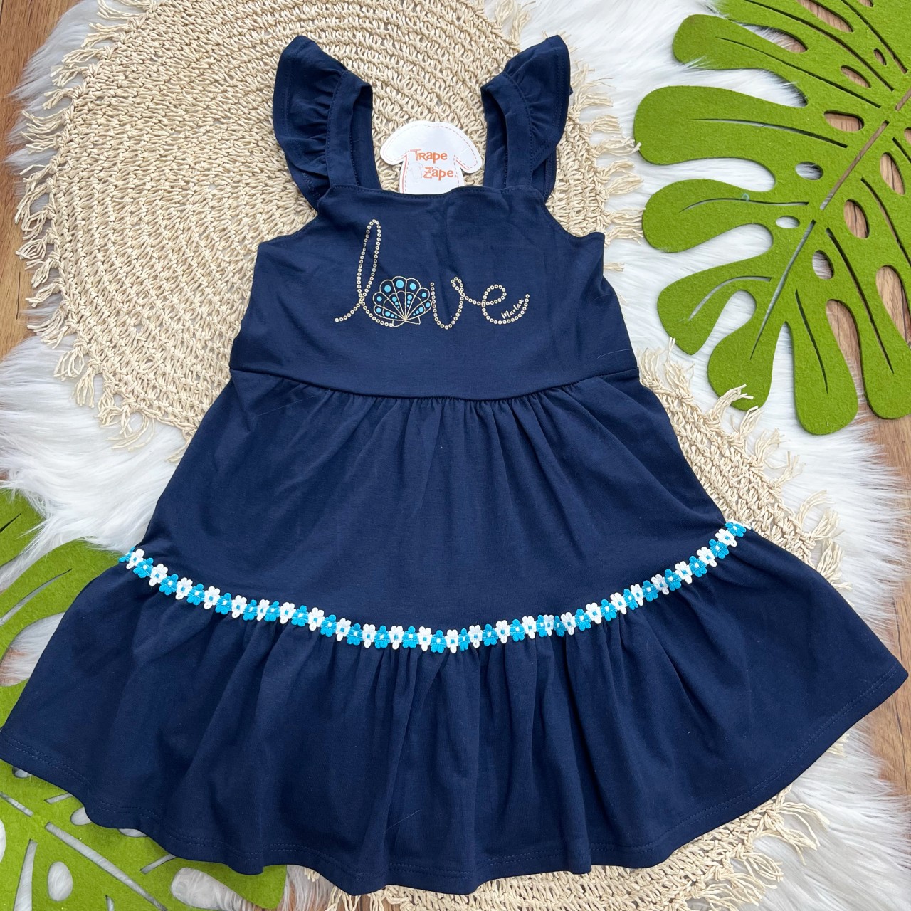Vestido Love Concha do Mar Marinho